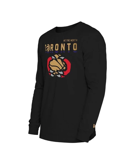 Мужская футболка с длинным рукавом New Era Toronto Raptors City Edition 2024/25, черная