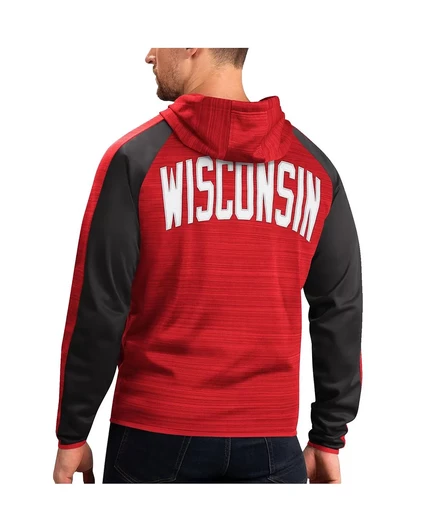 Мужская худи на молнии G-III Sports Wisconsin Badgers, красная