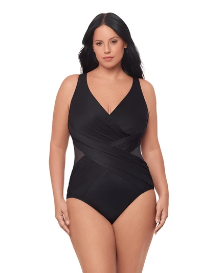 Женский корректирующий купальник miraclesuit, черный