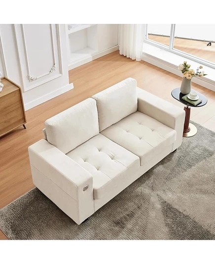 gaomon Oversize Cloud Couch, синелевый диван середины века, сборка не требуется, глубокое сиденье коричнево-бежевое