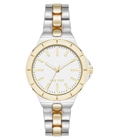 Женские часы Nine West Iconic, 35 мм, серебристо-золотые