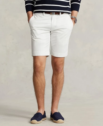 Мужские шорты Polo Ralph Lauren стрейч 24 см, кремовые