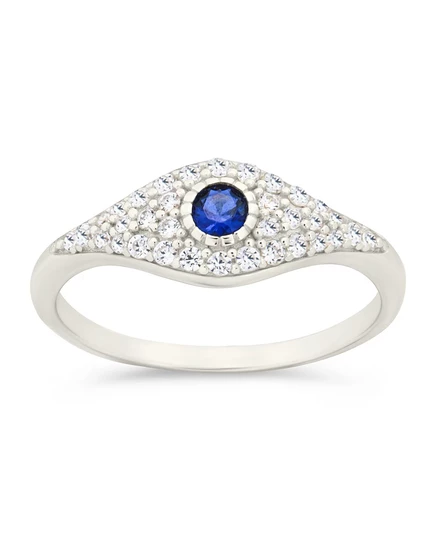 Кольцо Sterling Forever Mozzie Evil Eye, серебристое