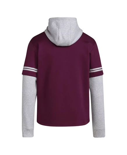 Мужская бордовая толстовка с капюшоном maroon