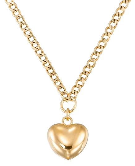 Колье Macy's Puff Heart 18k позолота над серебром, желтое