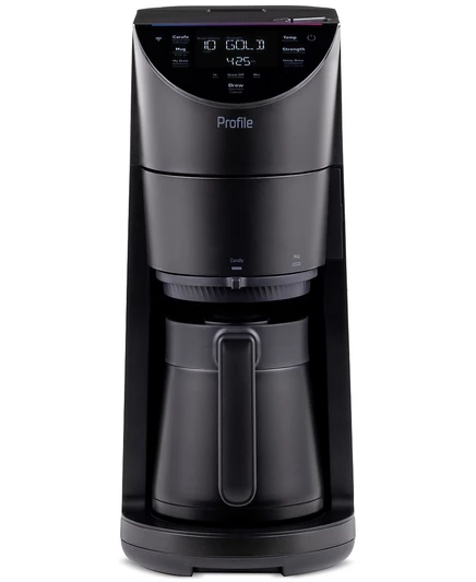 Кофеварка GE Profile Smart Grind and Brew с жерновой, черная