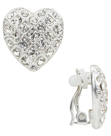 Серьги-клипсы Patricia Nash Heart, серебристые