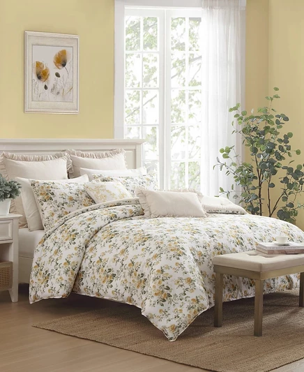 Комплект пододеяльника Laura Ashley Roses, односпальный, желтый