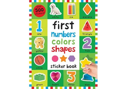 Книга с наклейками First 100: цифры, цвета, формы