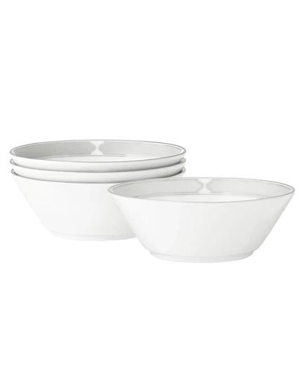 Набор 4 тарелок Noritake Eternal Palace 13 см, серебристый