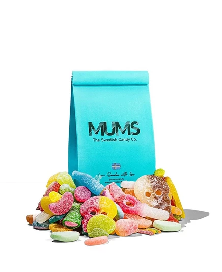 Смесь шведских конфет MUMS Sour с фруктами, 12 унций