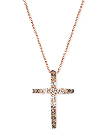 Женское колье Le Vian Cross, 1/2 карата, розовое золото