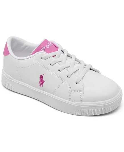 Повседневные кроссовки Polo Ralph Lauren Little Kids Sutton с ремешком на застежке от Finish Line white