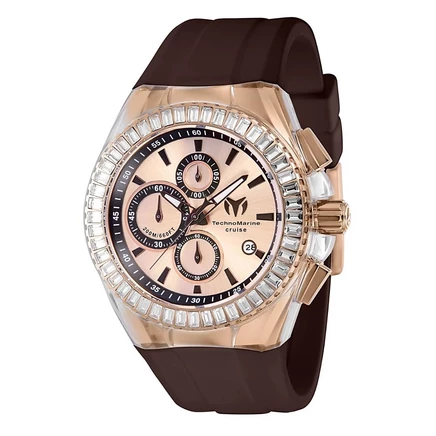 Мужские часы TechnoMarine TM-121166 Cruise Quartz VD57 с металлическим циферблатом коричневого цвета