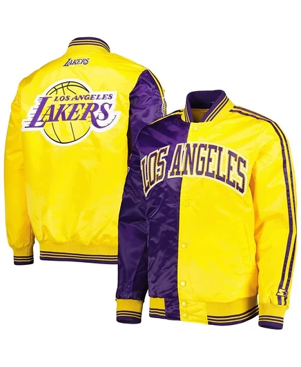 Мужская куртка Starter Fast Break Lakers, фиолетовая