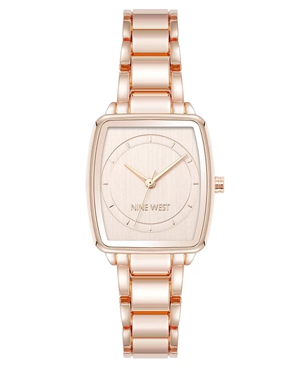 Женские часы Nine West кварцевые, 26 мм, розовое золото