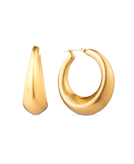 Женские серьги-кольца Donna Karan New York, золотистые