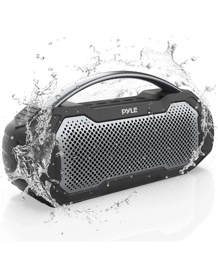 Портативная Bluetooth колонка Pyle TWS с микрофоном, серая