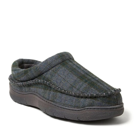 Мужские тапочки Dearfoams Thompson в клетку, синие