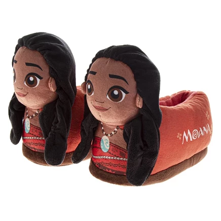 Плюшевые тапочки Disney Toddler Moana Мягкие плюшевые, уютные, теплые, на нескользящей подошве Island Princess Comfort Fit (для малышей 5-10 / 11-1) оранжевый