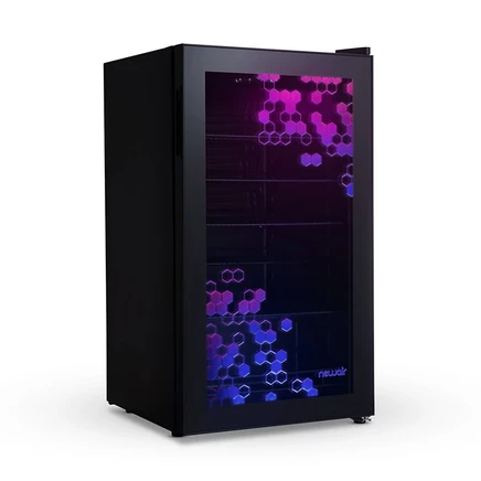 Холодильник NewAir Prismatic на 126 банок с RGB, черный