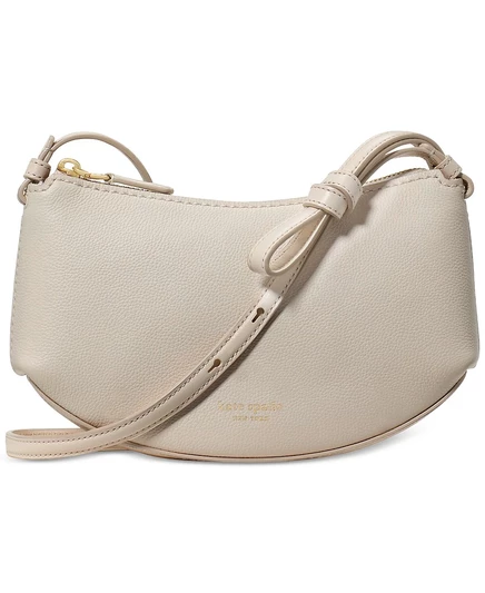 Женская сумка через плечо Kate Spade Loop кожаная, бежевая