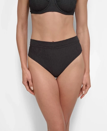 Женские плавки DKNY высокие с утягивающим эффектом, черные