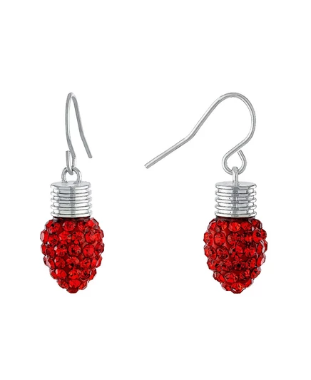 Новогодние серьги-подвески Macy's, серебристые