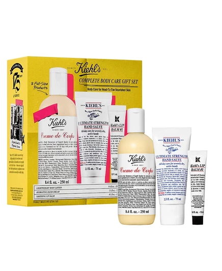 Kiehl's с 1851 года, 3 шт. Полный набор увлажняющих кремов и бальзамов для губ по уходу за телом без цвета