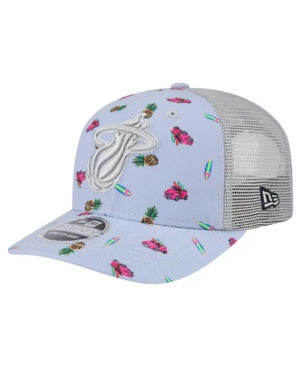Мужская кепка New Era 9SEVENTY Miami Heat Aloha, светло-голубая/серая