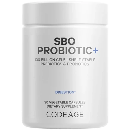 Пробиотики Codeage SBO 100 млрд КОЕ, 90 капсул, белые