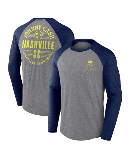 Мужской лонгслив Fanatics Nashville SC x Johnny Cash, серый