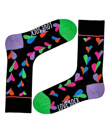 Женские носки LOVE SOCK COMPANY с сердцами, черные