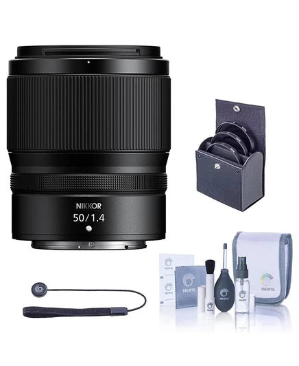 Объектив Nikon NIKKOR Z 50 мм f/1.4, комплект с 62 мм фильтром, черный