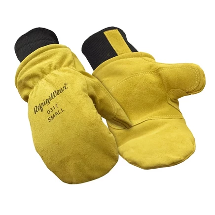 Мужские кожаные варежки RefrigiWear, флис, золотистые