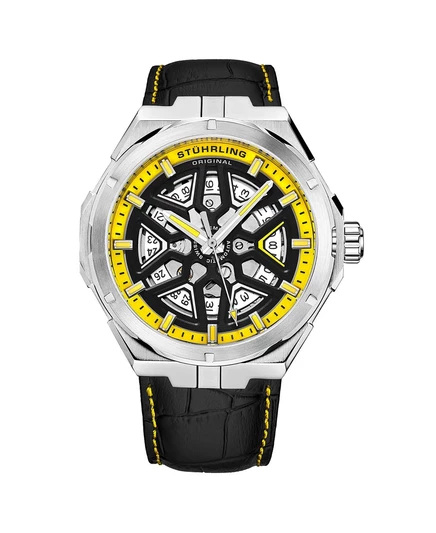 Мужские часы stuhrling GIO379 41мм, желтые