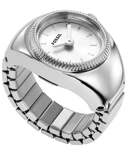 Женские часы Fossil Ring золотистые, браслет сталь, 15 мм