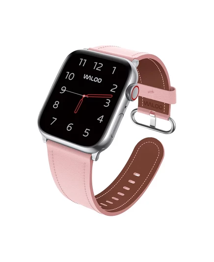Классический кожаный ремешок Waloo для Apple Watch pink