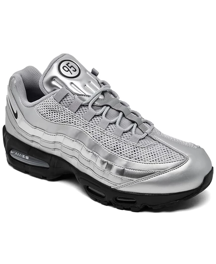 Мужские повседневные кроссовки Nike Air Max 95 Big Bubble Total 90 от Finish Line silver