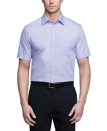 Однотонная рубашка из поплина Van Heusen с коротким рукавом
