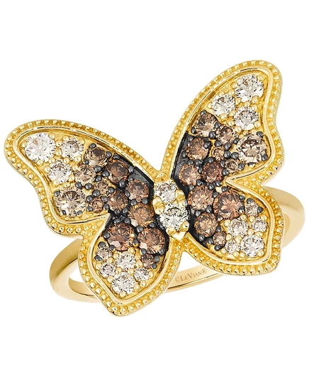 Кольцо Le Vian Butterfly 1 карат в 14k Honey Gold, золотое