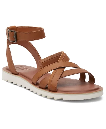  Женские босоножки на плоской подошве с ремешком на щиколотке Rory tan leather