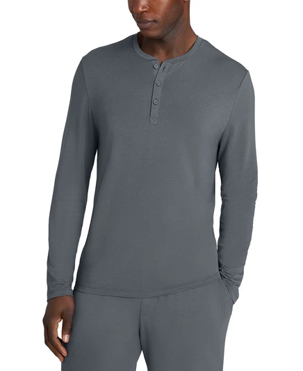 Мужская футболка Henley с длинным рукавом Second Skin turbulence