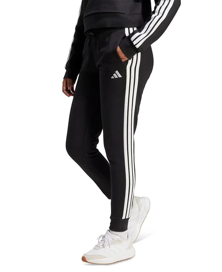 Женские брюки Adidas Three Stripes, флисовые, черные