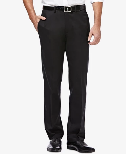 Мужские брюки Haggar Premium No Iron прямого кроя, черные