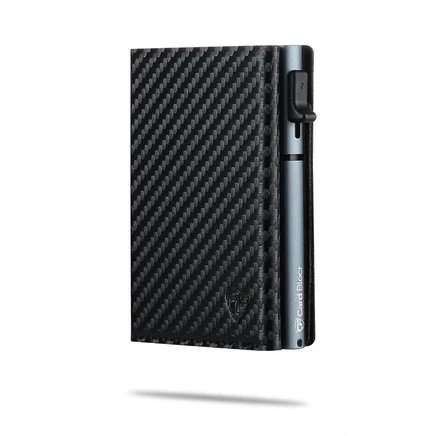 Мужской карточный блок Conceal Plus Slim RFID-блокирующий кошелек для кредитных карт PU Carbon black
