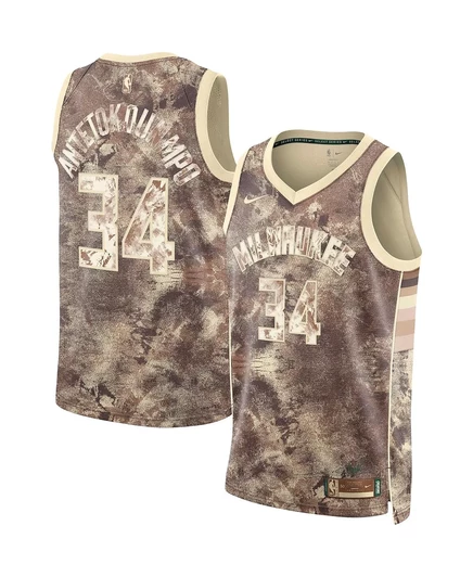 Мужская и женская майка Nike Giannis Antetokounmpo коричневого цвета Milwaukee Bucks Select Series Swingman brown