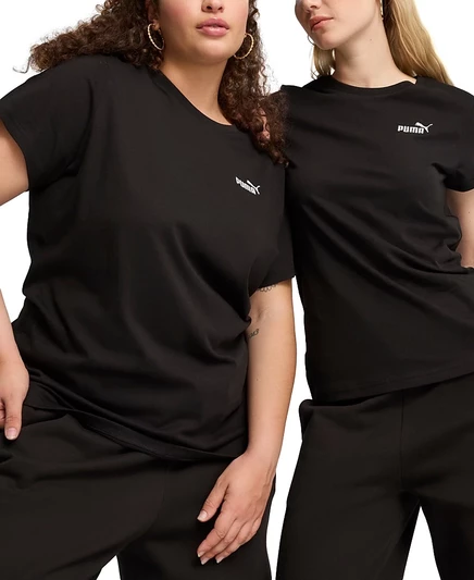 Женская футболка Puma Essential с маленьким логотипом, черная