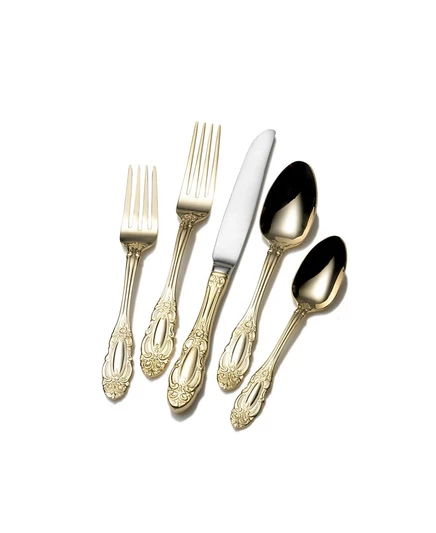 Столовые приборы Wallace Duchess Gold, 65 шт., золотые