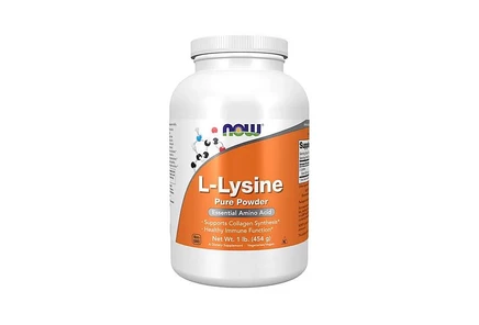 Порошок L-лизина NOW Foods, 1 фунт, без цвета